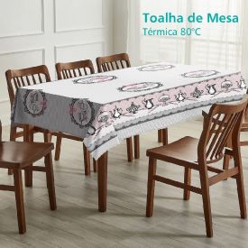 Toalha de Mesa Térmica 1,38X1,38 m Salehtex - Utensílios Rosa