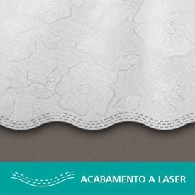 Toalha de Mesa Térmica 1,38X2,10 m Salehtex - Prata Jacquard