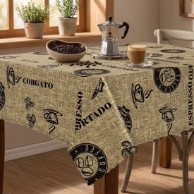 Toalha de Mesa Térmica 1,38X2,10 m Salehtex - Café Brasil Marrom