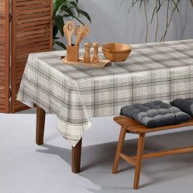 Toalha De Mesa Térmica 1,40X1,40 M Havan Casa - Xadrez Cinza