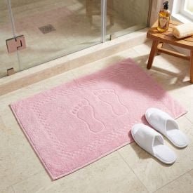 Toalha de Piso Algodão 45X68cm Havan - Rosa Pó