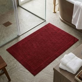 Toalha de Piso para Banheiro 45X68cm Spazio Havan Casa - Bordô