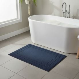 Toalha para Banheiro Antiderrapante 50X75 cm Sofisticata Havan Casa - Azul Marinho