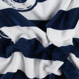 Toalha de Praia Aveludada 100% Algodão Döhler - Branco Náutico