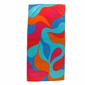 Toalha de Praia Aveludada 100% Algodão Döhler - Multicor