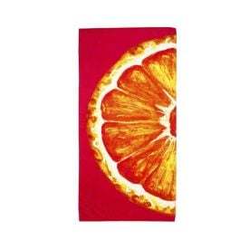 Toalha De Praia Aveludada 100% Algodão Döhler - Laranja novo