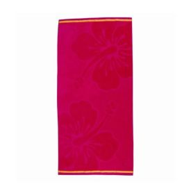 Toalha de Praia Aveludada Havan Casa - Hibisco Pink