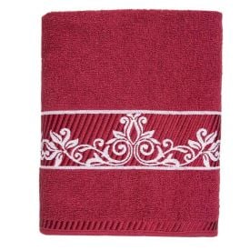 Toalha De Rosto 100% Algodão Botanic Havan Casa - Borgonha