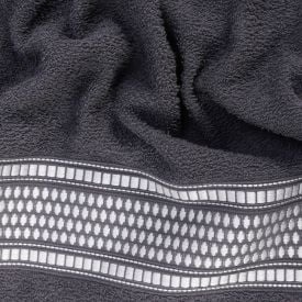 Toalha de Rosto 100% Algodão Nara Havan - Cinza Grafite