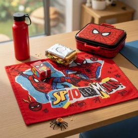 Toalha Lancheira Homem Aranha 28Cm X 40Cm Lepper - Vermelho