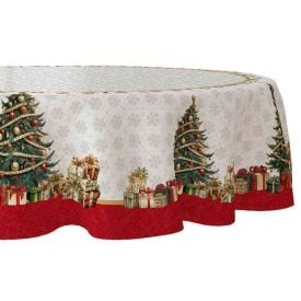 Toalha Mesa Natal Encantado Redonda 1,50M - ÁRVORE
