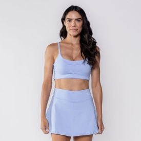 Top Feminino Fitness Com Abertura Scream Azul Marinho