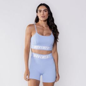 Top Feminino Fitness Com Alça Scream Azul