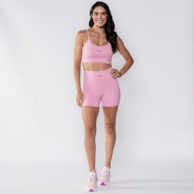 Top Feminino Fitness De Alça Scream Rosa Claro