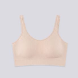 Top Sem Costura Feminino Jacquard Areia