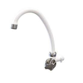 Torneira de Cozinha Parede Bica Alta Durin - BRANCO