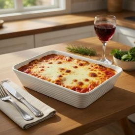 Travessa de Porcelana Línea Lyor 1,350 Litros - Branco