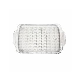 Travessa Retangular Decorativa Tattile L Hermitage - Cristal