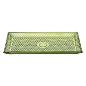 Travessa Retangular Zafira Verde Vitazza - Vidro