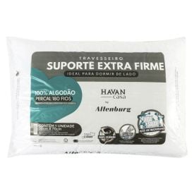 Travesseiro Suporte Extra Firme 180 Fios Percal Havan Casa By Altenburg - Branco