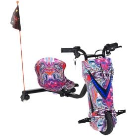 Triciclo Elétrico Drift Com Led 36V Bel Fix - Rosa