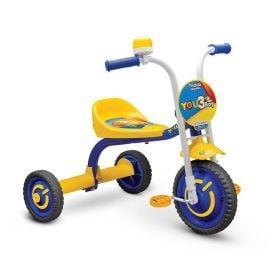 Triciclo Infantil Meninas Gatinha Som Luz 2 Em 1 Com Pedal