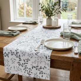 Trilho de Mesa 35Cm X 100Cm Havan Casa by Lepper - Folhas Verdes