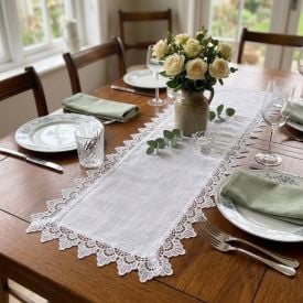 Trilho de Mesa Guipir Renda Havan Casa - Veneza