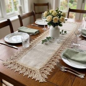 Trilho de Mesa Guipir Renda Havan Casa - Veneza Naturale