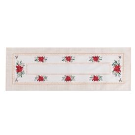 Trilho de Mesa Natalino 35X100 cm Athenas Döhler - Flor De Natal