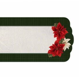 Trilho De Mesa Natalino 40 X 120Cm Havan Casa - Flores Verde