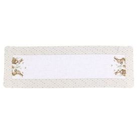 Trilho De Mesa Pascoa 40X120 Cm Havan Casa - Coelho Jardim Bege