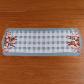 Trilho de Mesa Páscoa 40 X 120 cm Havan Casa - Xadrez Verde