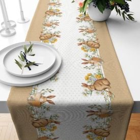 Trilho de Mesa Páscoa 40X120 cm Havan Casa - Coelhos Poa
