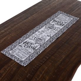 Trilho De Mesa Retangular 30X100 Cm Dia A Dia Karsten - Black Coffee