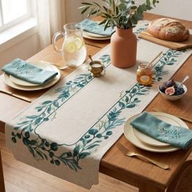 Trilho de Mesa Viena 40X120 cm Havan Casa - Ervas Verdes