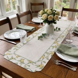 Trilho de Mesa Viena 40X120 cm Havan Casa - Limão Siciliano