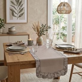 Trilho de Mesa Viena 40X120 cm Havan Casa - Folhas