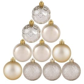 Tubo Bola De Natal Champanhe 6 Cm Com 10 Unidades Havan Casa - ST79391