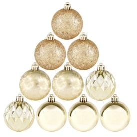 Tubo Bola De Natal Dourado 6 Cm Com 10 Unidades Havan Casa - ST79389