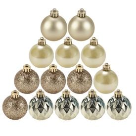 Tubo Bola de Natal Dourado com 14 Unidades 4 cm Havan Casa - ST79379