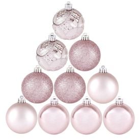 Tubo Bola De Natal Rose Blush 6 Cm Com 10 Unidades Havan Casa - ST79392	