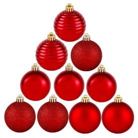 Tubo Bola De Natal Vermelha 6 Cm Com 10 Unidades Havan Casa - ST79386