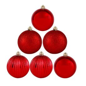 Tubo Bola De Natal Vermelho 8 Cm Com 6 Unidades Havan Casa - ST79394