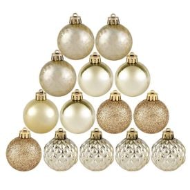 Tubo Bola De Natal Dourado 4 Cm Com 14 Unidades Havan Casa - ST70608