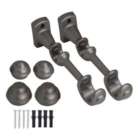 Varão de Cortina Grosso Duplo 2,00 m Havan Casa - Prata Fosco