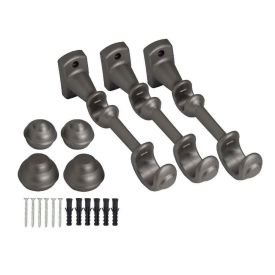 Varão de Cortina Médio Duplo 2,50 Metros Havan Casa - Prata Fosco