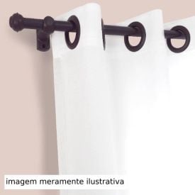 Varão de Cortina 1,5 m Grosso Fosco Havan Casa - Imbuia Fosco