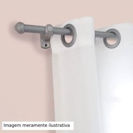 Varão de Cortina 2,00 m Grosso Havan Casa - Prata Fosco