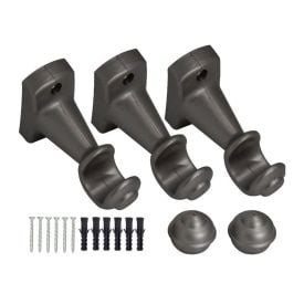 Varão de Cortina Grosso 3,00 m Havan Casa - Prata Fosco